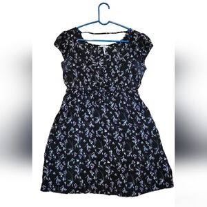 Kina Black Dress (with purple flowers)